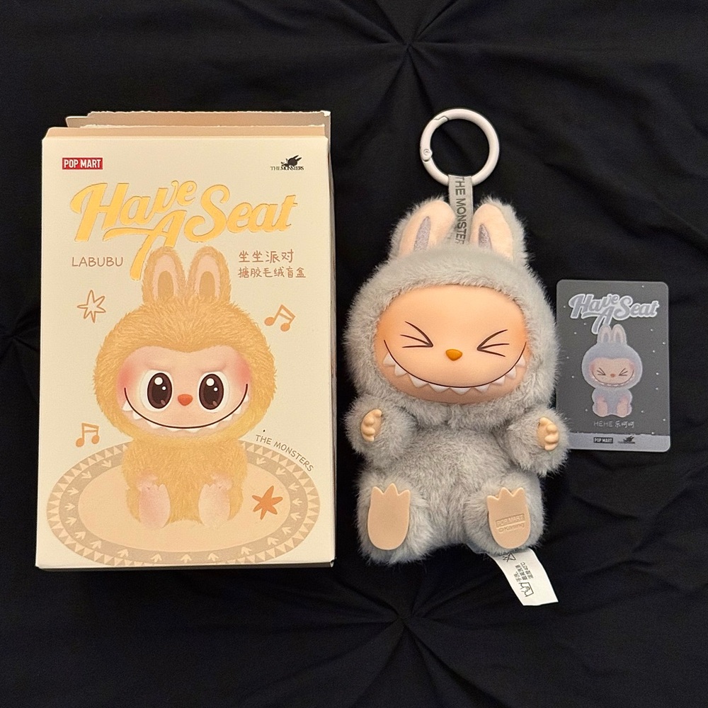 AUTHENTIC OPENED Labubu Have a Seat "Hehe" Vinyl Plush